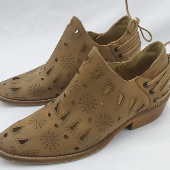 MUSSE & CLOUD COOLWAY ANISSE CUTOUT COWBOY BOOTS - SZ 9 - PRE-OWNED - Picture 2 of 6